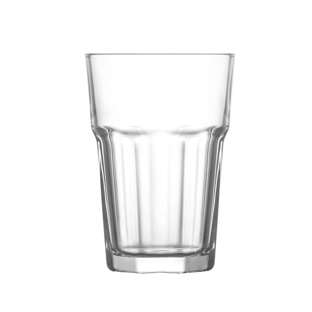 Aras 365 ml Gläser 6er Set, Trinkgläser, Longdrink Glas, Matcha, Latte, Saft, Stapelbar