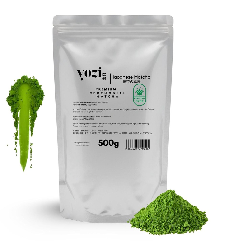 Super Ceremonial Premium Matcha Pulver aus Kagoshima Japan, 500g