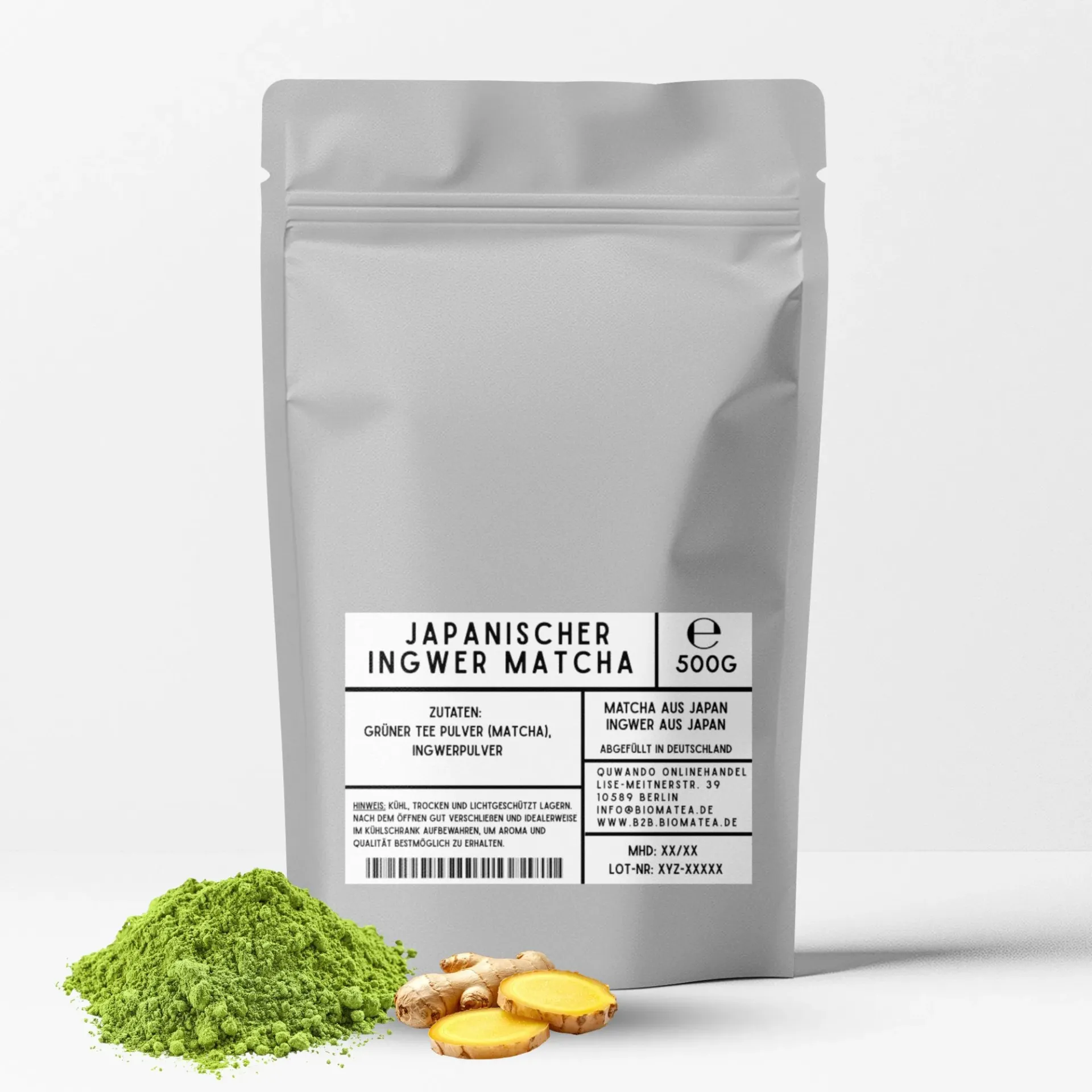 Japanischer Ingwer Matcha Pulver, 500g