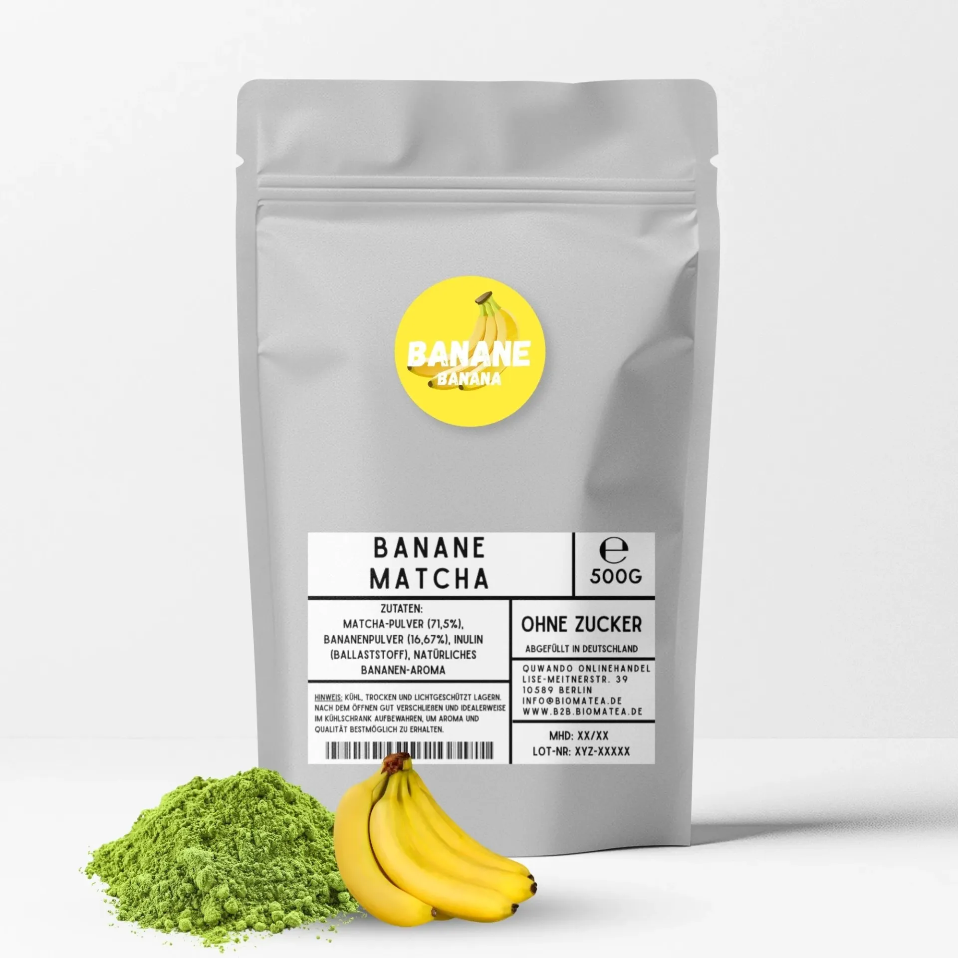 Japanischer Matcha mit Bananen-Pulver, 500 g