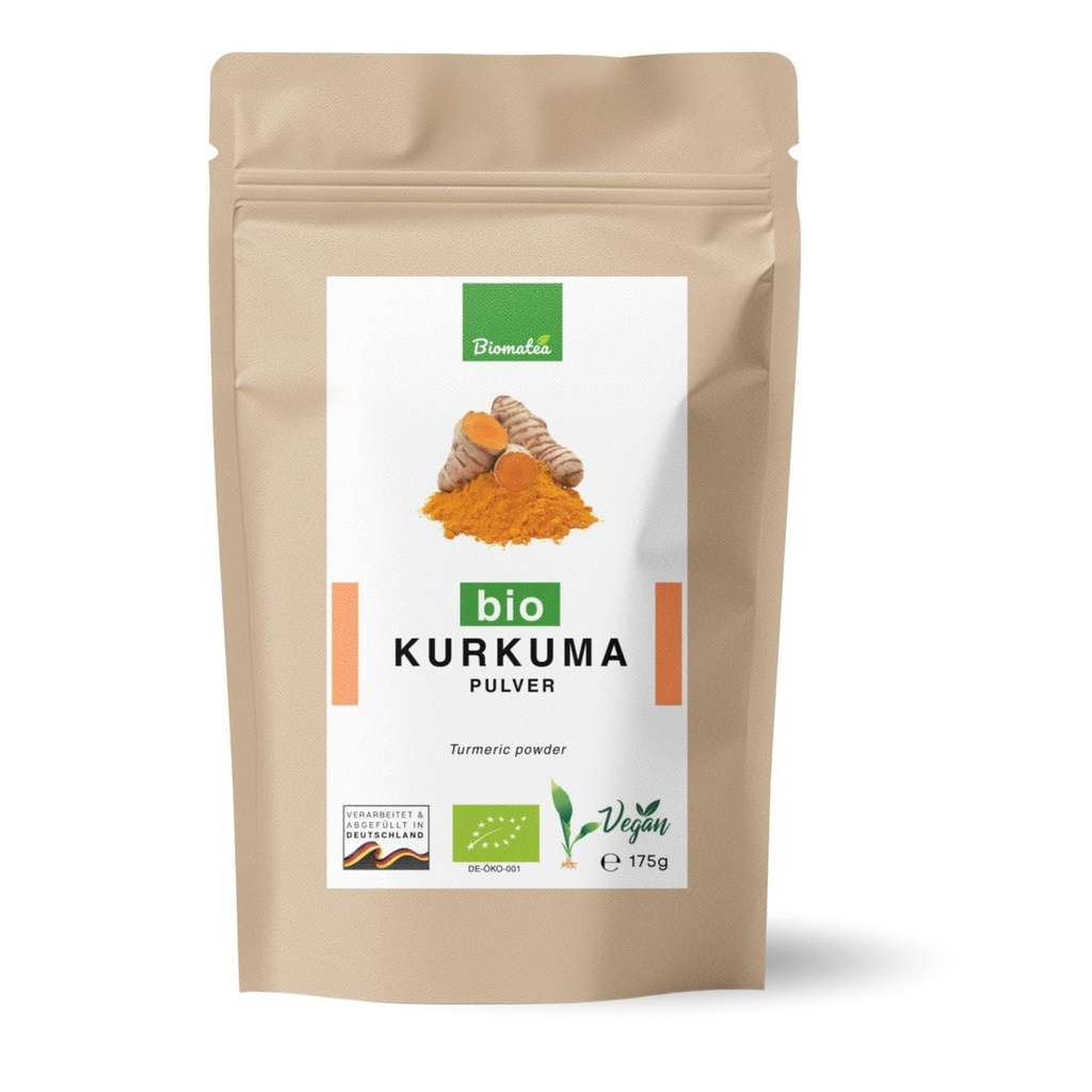 Bio Kurkuma Pulver, Curcuma longa, 175g